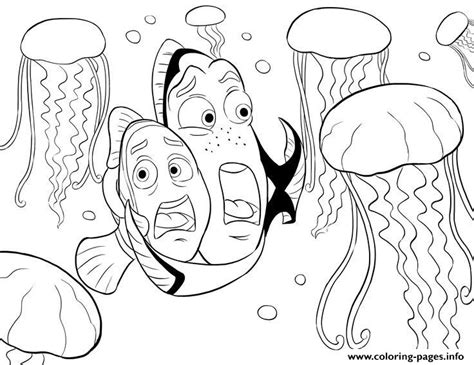 Amphiprion ocellaris (clownfish, nemo) vector. Scary Nemo And Dory From Finding Nemo Coloring Pages Printable