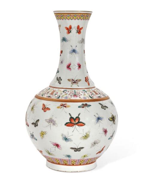 Agertoften 6 5550 langeskov cvr: A 'famille-rose' 'butterfly' vase mark of Guangxu, the ...