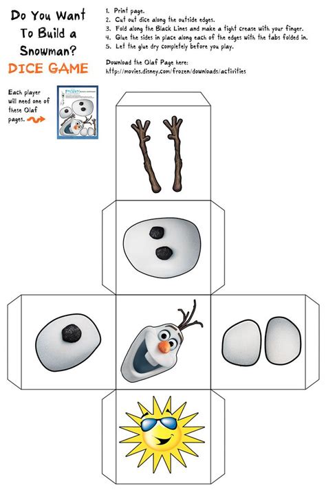 Die bilder „erzählen den inhalt anschaulich. Olaf Snowman Dice | FroZen | Pinterest