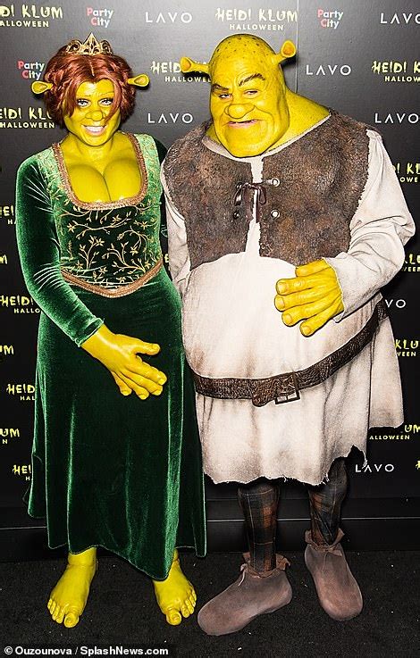 See more ideas about shrek costume, shrek, costumes. Heidi Klum and Tom Kaulitz dress up as Fiona and Shrek for ...