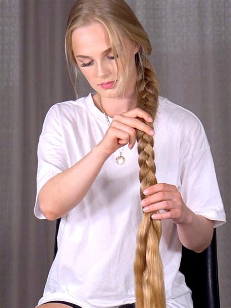 From french braids to fishtail braids, learn how to do these different braid types and hairstyles on your hair at home. VIDEO - Very long braid play and display - RealRapunzels