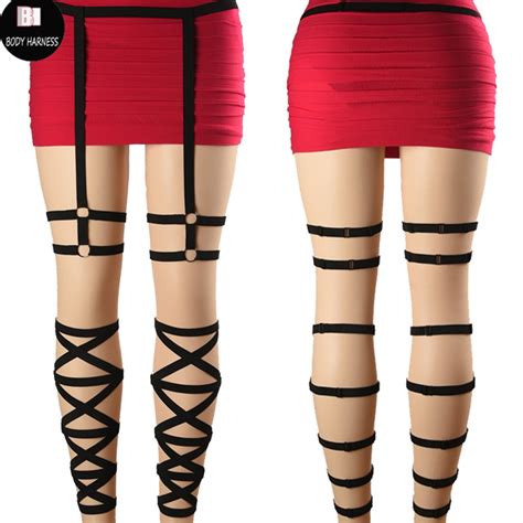 Vegas 6 strap garter belt & thong read more; New women long combination garters belt body harness sexy ...