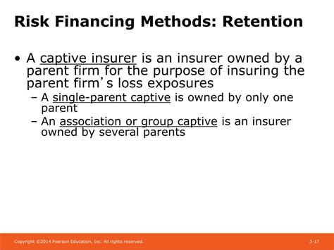 Risk retention groups ( rrgs ) are insurers owned by a group of businesses within a specific industry that share similar liability risks. PPT - Chapter 3 Introduction to Risk Management PowerPoint Presentation - ID:5517515