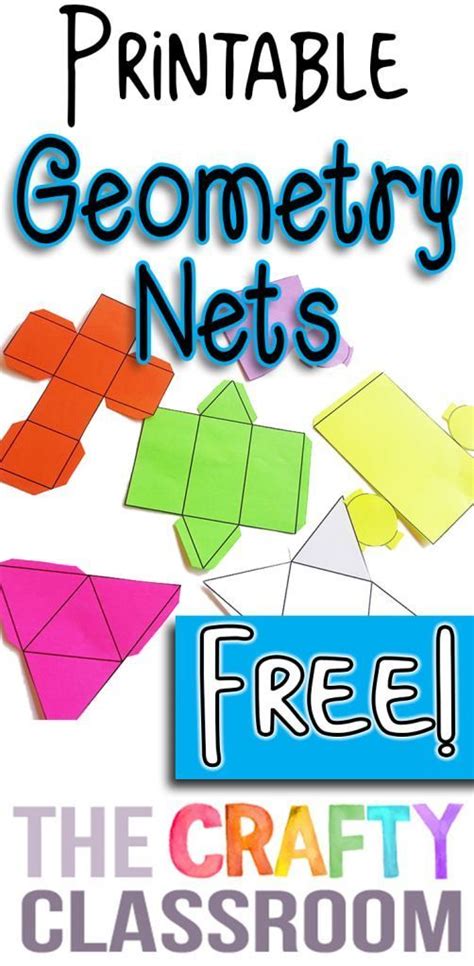 Click to copy url | tweet. Printable Geometry Nets | Geometry 2nd grade activities ...