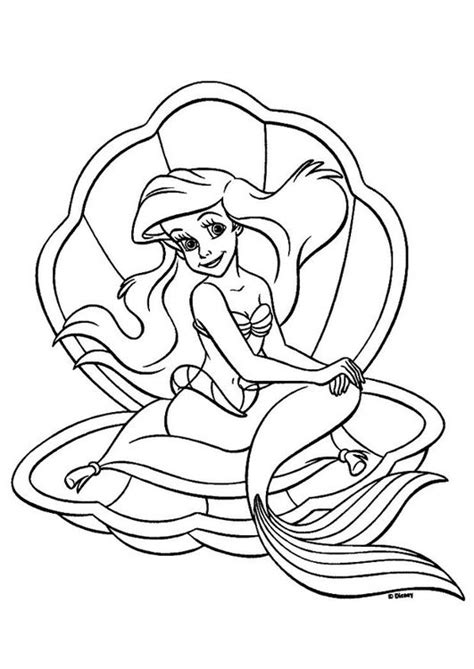 Coloring pages of the cute little mermaid and the youngest daughter of the sea god triton. Coloring page The Little Mermaid - Ariel - img 20745 ...