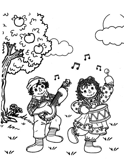 Raggedy ann and andy coloring pages for kids to print and color. Raggedy Ann 3 - Coloringcolor.com | Raggedy ann, Raggedy ...