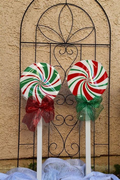 What's the best way to decorate a lollipop? Large Christmas Lollipop Yard decorations | Etsy | Candy ...