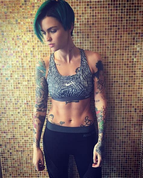 Ruby rose tattoo image of woman on arm. Ruby Rose on Instagram: "I can't move my arms anymore to ...