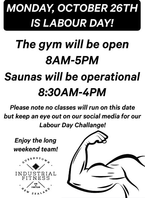 Services provided in customer happiness centers for senior citizens, the elderly, women and pregnant women. Industrial Fitness - I.F's Labour Day Hours - Industrial ...