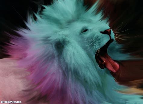 Please note, examples are below the descriptions. Turquoise Colored Lion Pictures