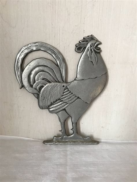 Pewter Rooster French Country Rooster Pewter Wall Plaque | Etsy | Rooster decor, Country rooster ...