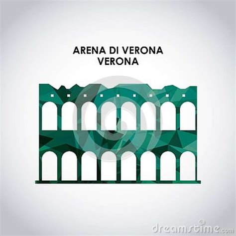 Performance art theatre in verona, italy. Arena Di Verona Icon. Italy Culture Design. Vector Graphic ...