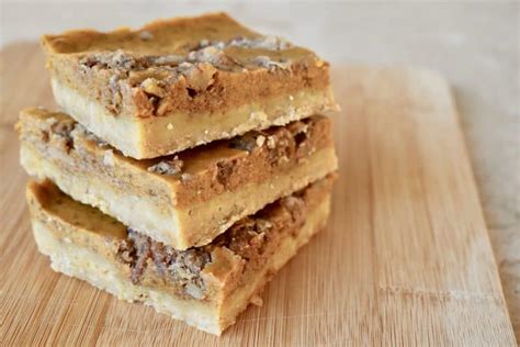 These designs are thinner and allow the pie to freeze faster and form fewer ice crystals on the exterior of the pie as it freezes. Pumpkin Pie Bars | Pecan Crumble Topping - This Delicious ...
