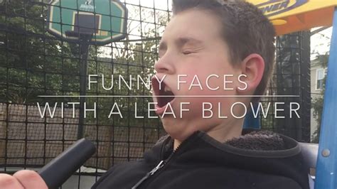 The electric leaves blower from sun joe is multifunctional and can be used to clean patios and decks. Funny faces with a leaf blower - YouTube