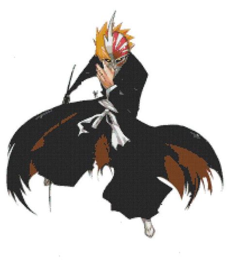 Not a kit or finished piece! Ichigo Kurosaki hollow HD version di CrossStitchFantasy su ...