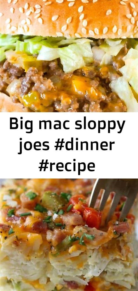Just hearing the words sloppy joes from my mother used to send us kids into a tizzy. Big Mac Sloppy Joes #dinner #recipe We love making this ...