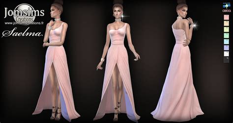 jomsimscreations.fr — Saelma robe sims 4. pour elle, en 8 teintes. Robe...