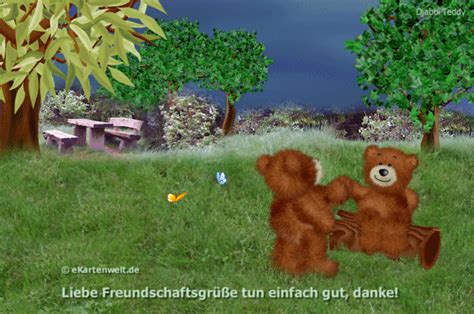 100% kostenlos und komplett gratis! Liebe Freundschaftsgrüße tun einfach gut, danke! Animierte Grußkarte Freundschaft mit Djabbi ...