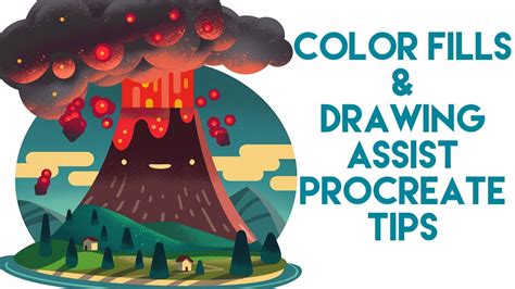 With this comprehensive tutorial, you can marvel at the wonder of a volcano up close and personal. VOLCANO [Using Color fills and Drawing Assist in Procreate ...