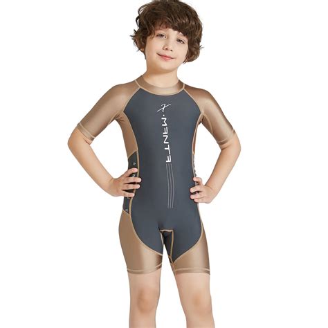Rash guard with upf 50+ sun protection rating ensures protection from the harsh sun on the skin of your babies. Canoeing - DIVE and SAIL Kids Shorty Swimsuit UPF 50 ...