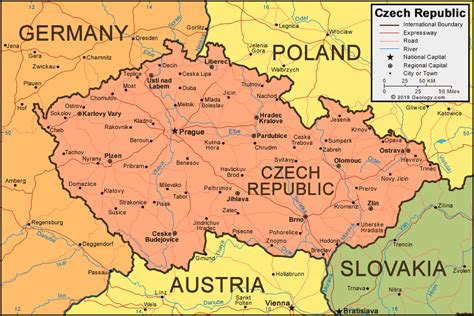 Czech Republic Map and Satellite Image