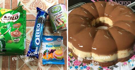 Nak tunjuk cara mencantum semasa menjahit pulak. Pikat Selera Anak Dengan Puding Oreo Milo. Cara Buat ...