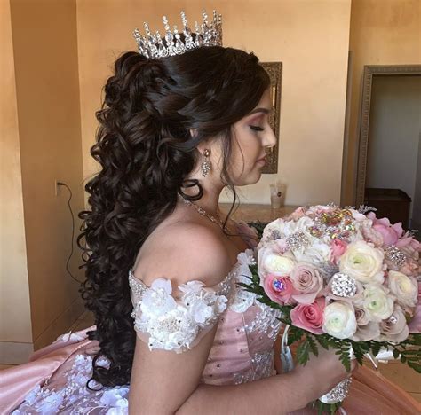 Glam up with a fancy braid and some floral accessories if you consider quinceanera hairstyles half up half down, a boho style might not be the first thing that. quinceañera hairstyles | Quince hairstyles, Quinceanera ...