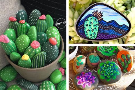 Making painted cactus rocks is very simple! 30 Best Cactus Painted Rocks Ideas