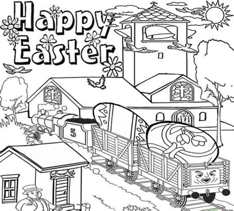 Thomas the tank random house thomas and friends childrens books my friend diesel coloring pages snoopy printables. Kids Happy Easter coloring pictures of Thomas the train ...