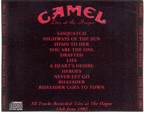 Camel rhayader goes to town live 1975. Camel Boots - Hage 1982 - Unofficial Live Recordings