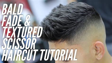 4 really isn't that short and will grow back before you know it. Barber Tutorial using Scissors on top with a Bald Fade on ...