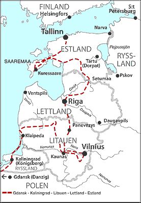 Estland, lettland und litauen werden häufig als dreiergespann wahrgenommen. Estland - Lettland - Litauen - och en dag i Kaliningrad ...