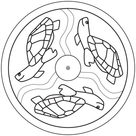 Patience is important for finishing an entire coloring page like this. sea turtle mandala coloring | Crafts and Worksheets for ...