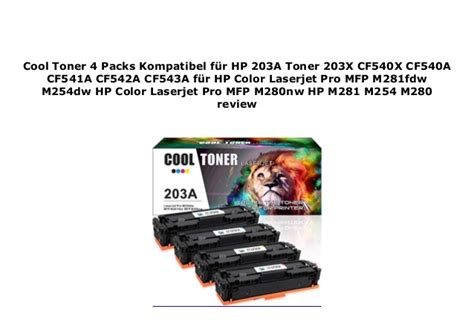Download the latest drivers, firmware, and software for your hp color laserjet pro m254nw.this is hp's official website that will help automatically detect and download the correct drivers free of hp color laserjet pro m254nw. Cool Toner 4 Packs Kompatibel f r HP 203A Toner 203X ...