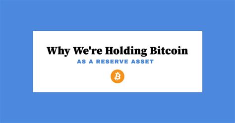 It does not rely on a central server to process transactions or store funds. Why We're Holding Bitcoin as a Treasury Reserve Asset