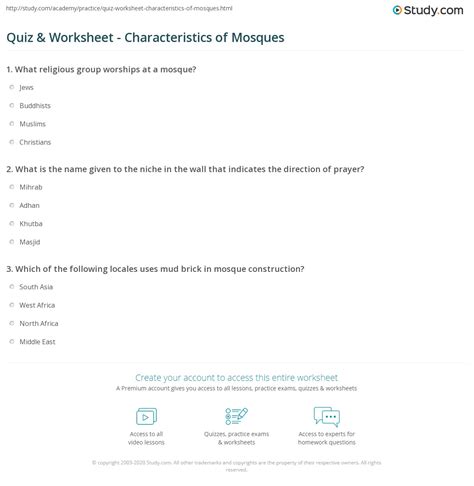Nagwa is a registered trademark of nagwa limited. Quiz & Worksheet - Characteristics of Mosques | Study.com