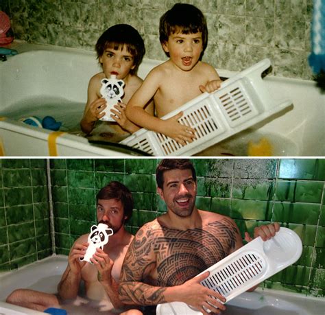 We are sharing some anniversary gifting ideas for your parents that will definitely make their day. Two Brothers Recreated Their Childhood Photos For Parents ...