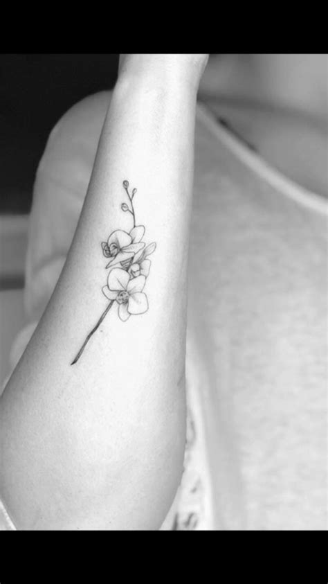 Latest and best orchid tattoo designs with images: Simple Cattleya Flower Tattoo | Orchid Flowers