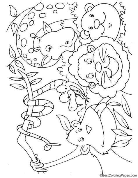 All disney's cartoon character images are � the walt disney company designs and season worksheets on this are not for sale. Jungle animals coloring page | Download Free Jungle ...