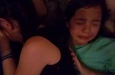 sad crying sisters