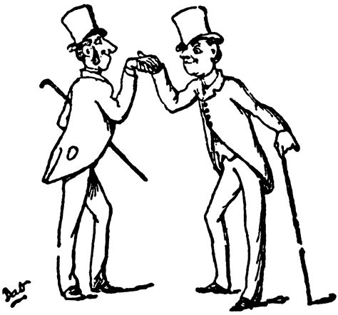 Business Etiquette 101: It Pays ($$$) To Be Polite ... Clip art handshake two men cartoon characters shaking hand.