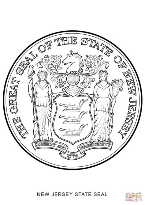 Select from premium georgia state seal of the highest quality. New Jersey State Seal Coloring Page Free Printable ...