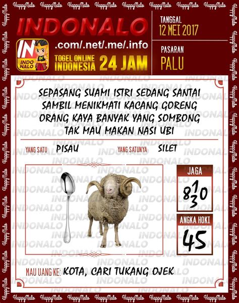 Check spelling or type a new query. Buku Mimpi 2D Togel Wap Online Indonalo Palu 12 Mei 2017 ...