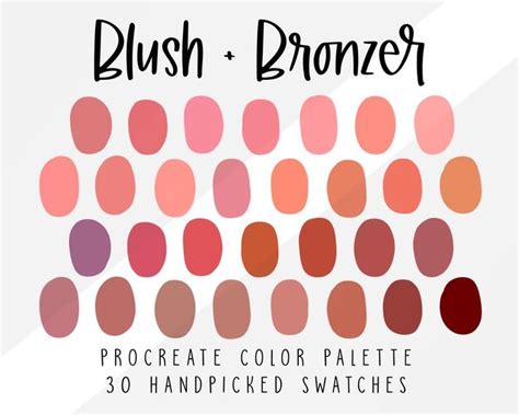 Click on the wrench, then click insert. Blush Bronzer Color Palette for Procreate Portrait Color ...