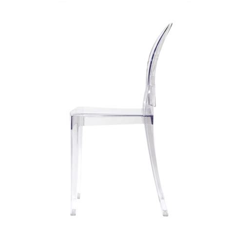 The transparent ghost chair brings modern design, elegance and function to your home, restaurant and special events. Victoria Style Ghost Dining Chair Clear Color