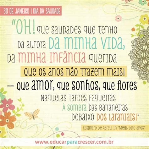 Hoje é o dia da saudade, é! PoRtUgUêS nA TeLa: DIA DA SAUDADE: 30 de janeiro
