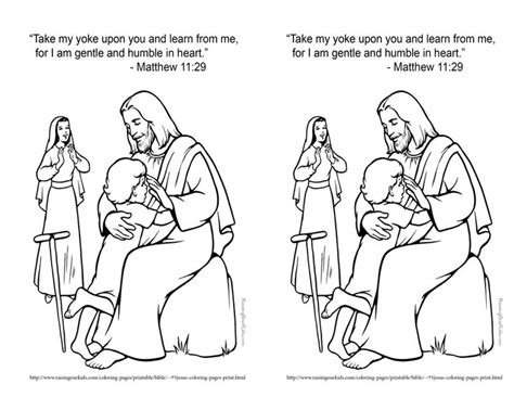 Help us spread the word. Feb 17 2014 Matthew 11 29 coloring page | Bible coloring ...