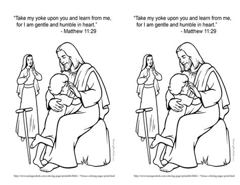 Help us spread the word. Feb 17 2014 Matthew 11 29 coloring page | Bible coloring ...