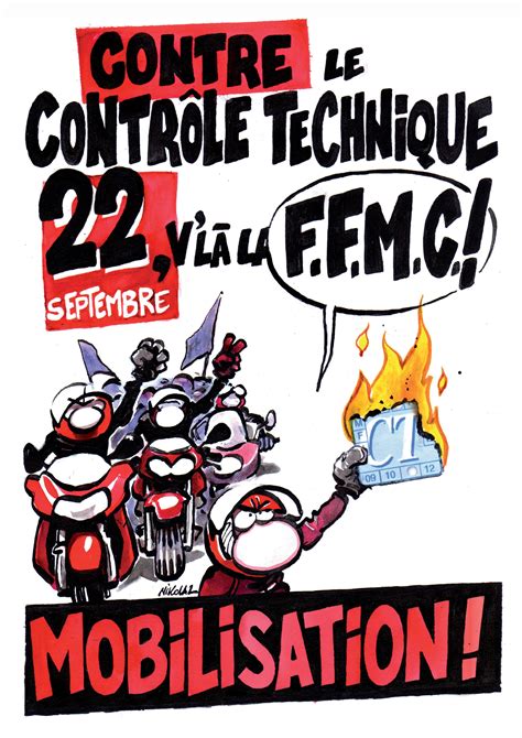 Manifestation du 17 avril 2016 : Contrôle technique deux-roues: la FFMC s'insurge