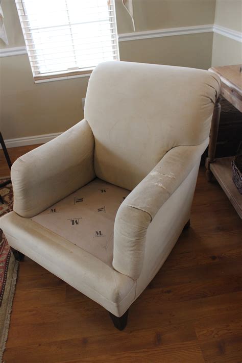 A mid century wingback chair pairs great with. Denim chair - Slipcovers by Shelley